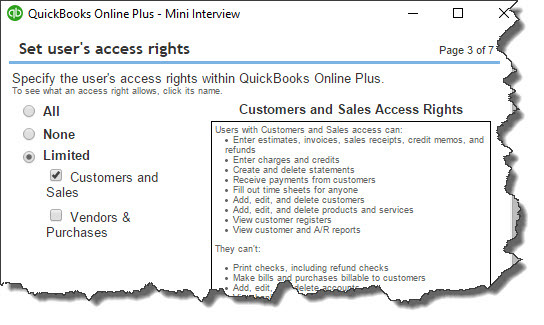 What limitations do you want to put on additional QuickBooks Online users?