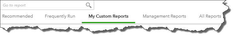 The Reports page toolbar